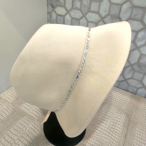 Very Rare New Unused Vintage Women\'s I. Magnins Frank Olive Hat.  S/M main image 9